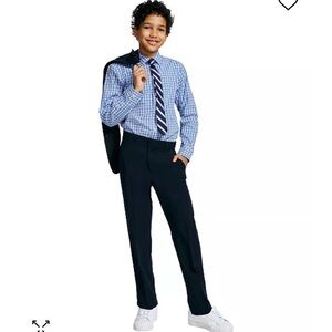 Big Boys Alexander Machine Washable Bi-Stretch Pants Size 20 Color Navy Blue